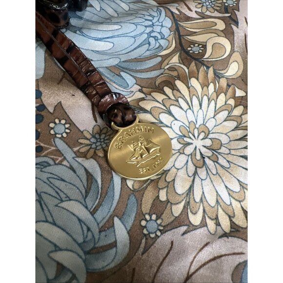 Brahmin Cleo Melbourne Croc Pecan Brown Crossbody Bag Purse - Picture 16 of 16